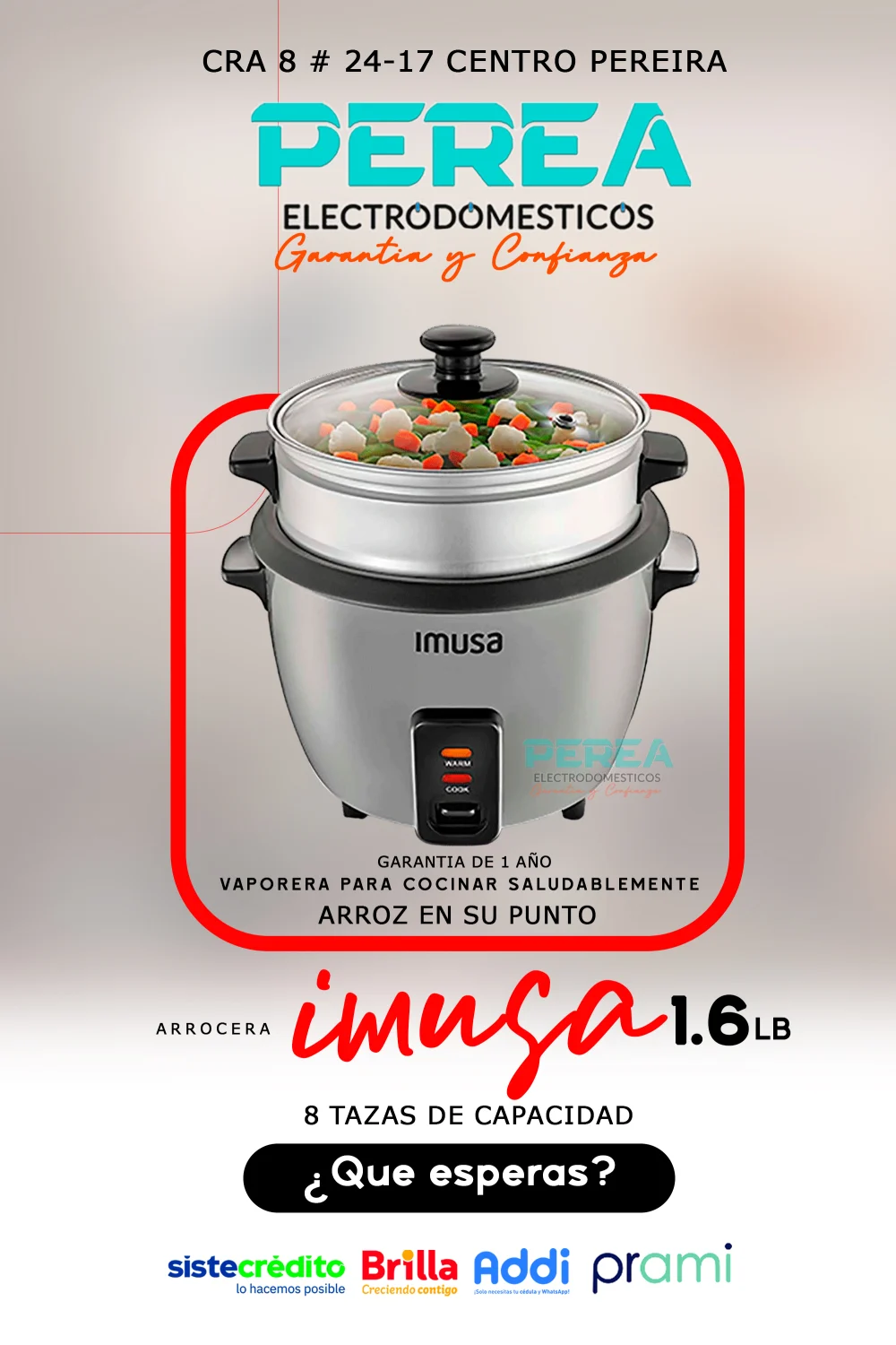 Arrocera Imusa 1.6 L