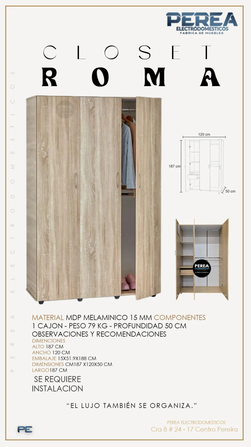 Clóset Roma 4 Puertas