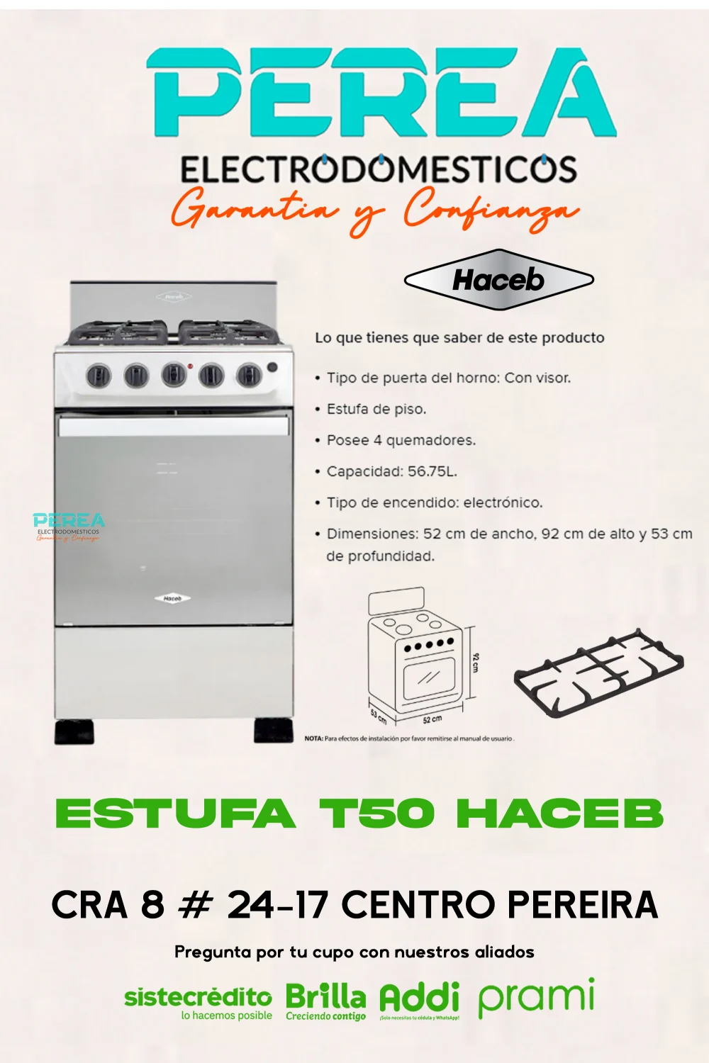 Estufa Perea T50